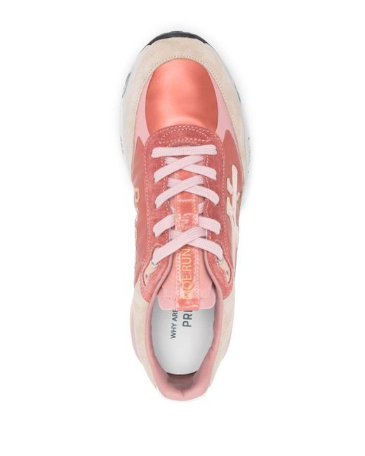 Premiata Moerund Satijnen Sneakers in het Pink
