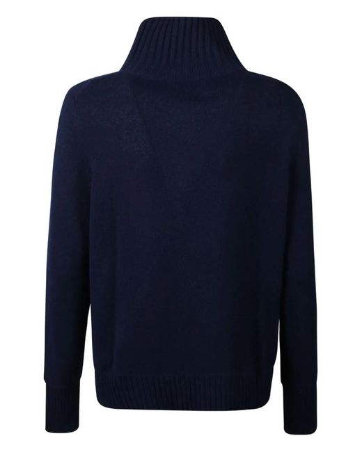 Allude Blue High-Neck Sweater