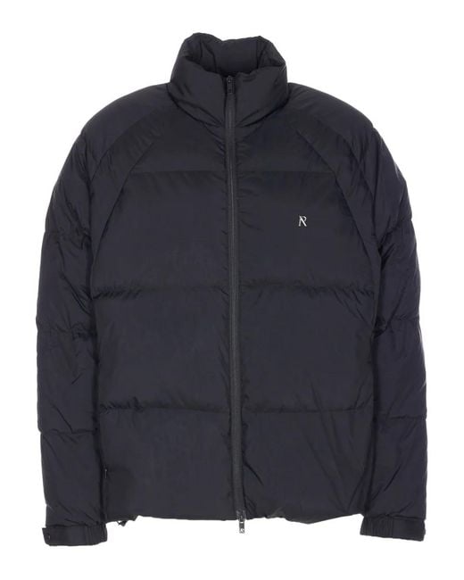 Represent Blue Funnel Neck Puffer Coat for men