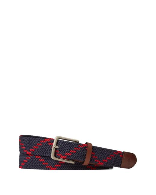 Polo Ralph Lauren White Braided Woven Belt for men