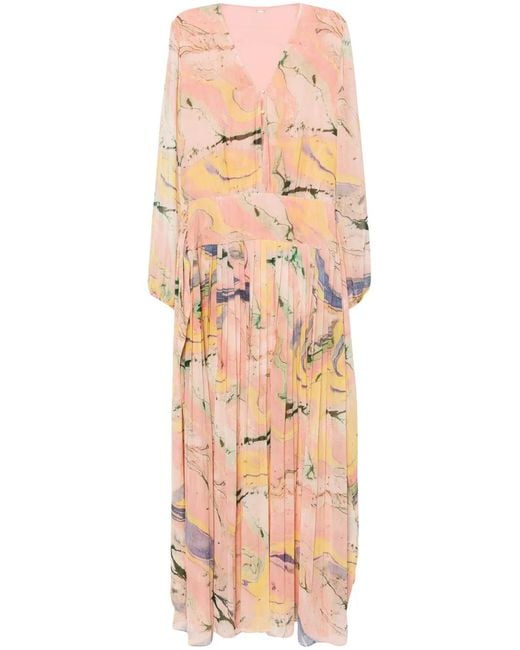 Alexis Orange Diane Floral-Print Maxi Dress