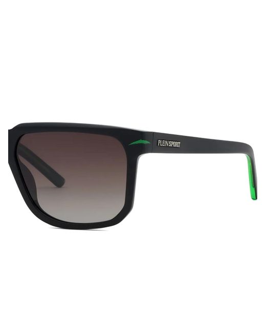 Philipp Plein Black Square Frame The Flame Sunglasses for men