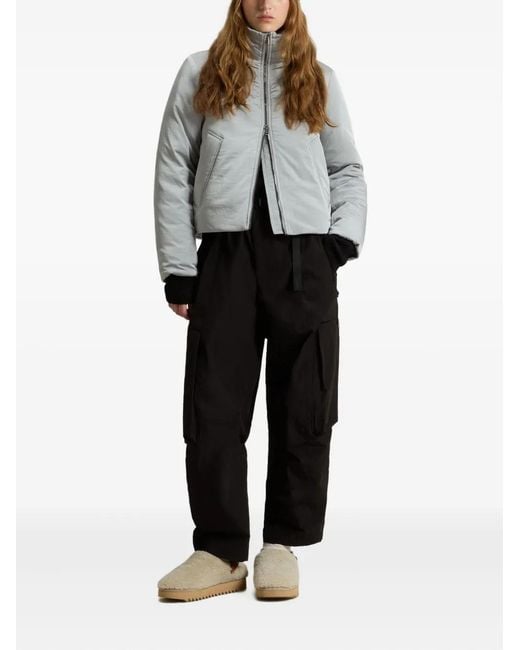 Woolrich Gray Turtleneck Quilted Jacket