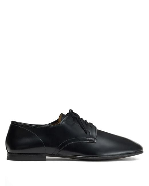 Lemaire Black Square-Toe Lace-Up Derby Shoes for men