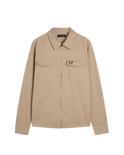 Fred Perry Natural Zip Pockets Jacket for men