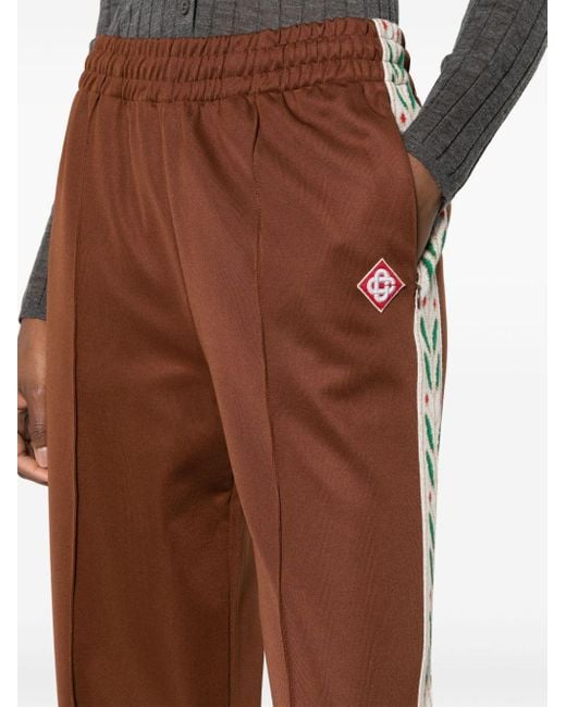 Casablancabrand Brown Laurel Straight-leg Track Pants
