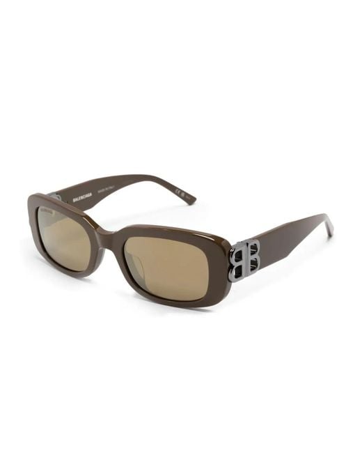 Balenciaga Natural Everyday Rectangle-Frame Sunglasses