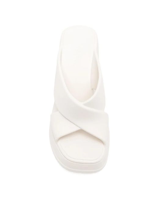 Melissa White Crossover-Strap Sandals
