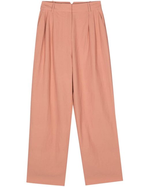 Ba&sh Pink Fabio Pleat-detail Trousers