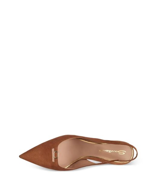 Santoni Brown Pointed-Toe Pumps