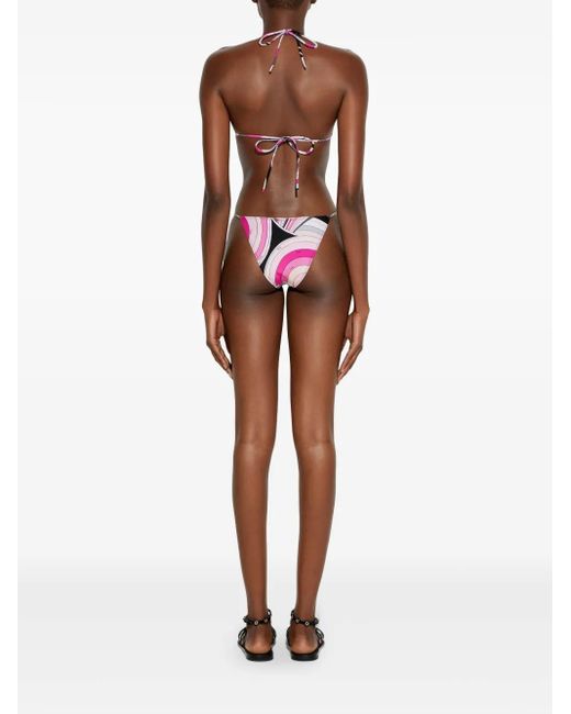 Emilio Pucci Purple Iride-Print Bikini Brief