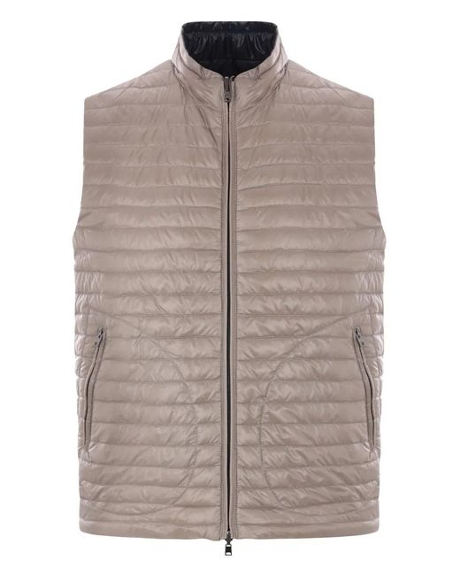 Herno Blue Reversible Nylon Down Jacket for men