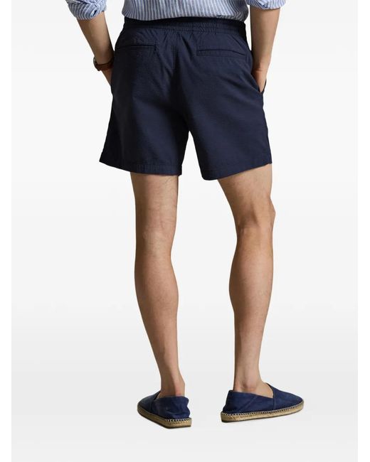 Polo Ralph Lauren Blue Drawstring-Waist Shorts for men