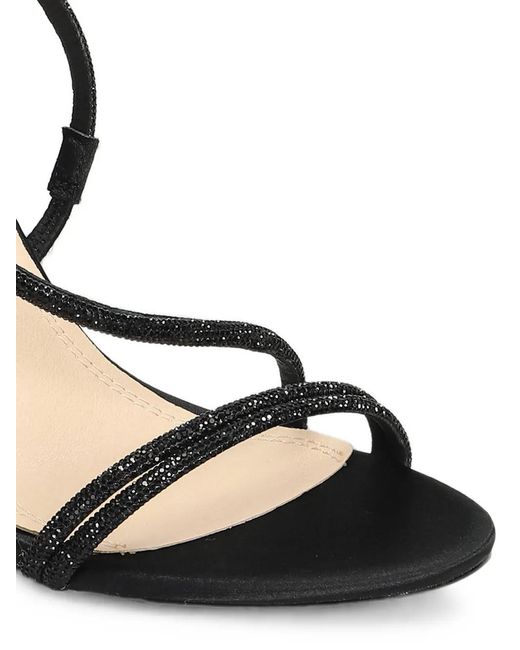Twentyfourhaitch White Flamenco Crystal-Embellished Sandals