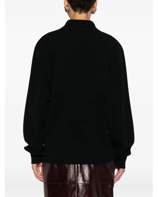 Rohe Black Knitted Polo Top