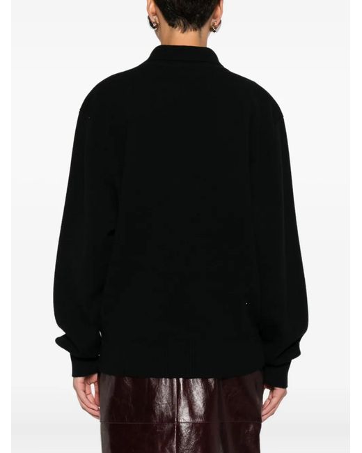 Rohe Black Knitted Polo Top