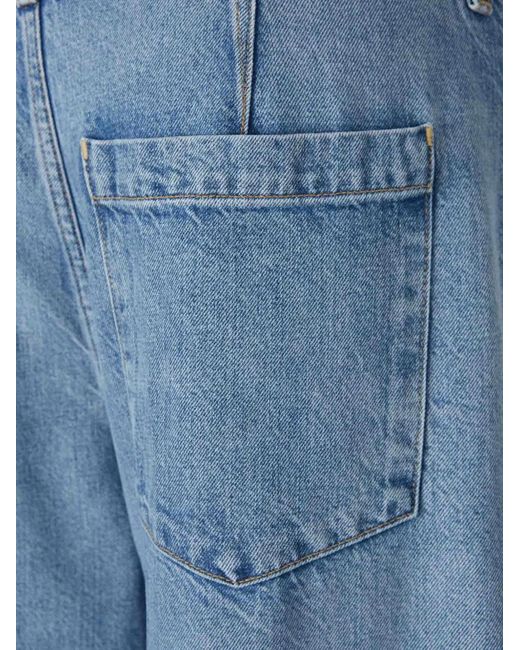 Citizens of Humanity Blue Pleated Wide-Leg Jeans