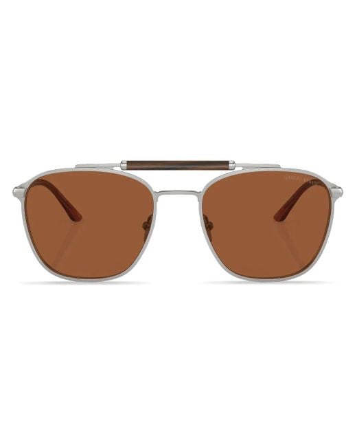 Giorgio Armani Brown Tinted-Lens Square-Frame Sunglasses for men