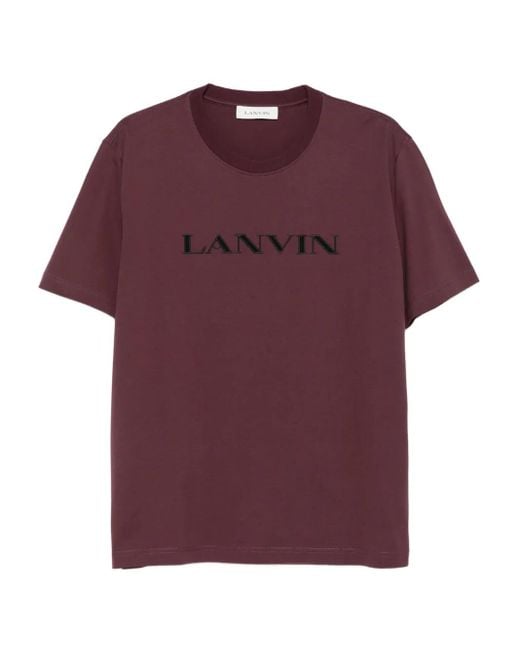 Lanvin Purple Deep Crew Neck T-Shirt for men