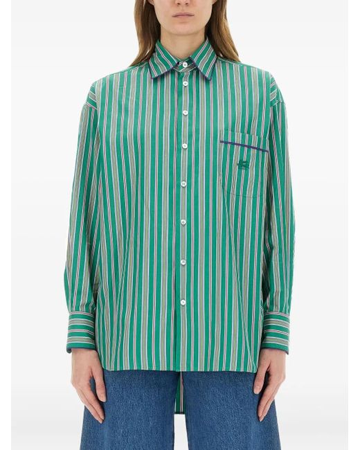 Camicia A Righe di Etro in Green