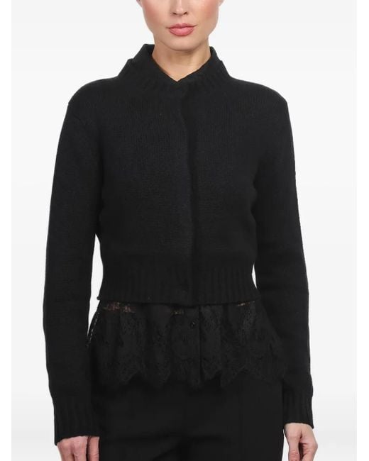High Sport Black Long-Sleeved Cardigan