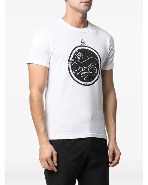 Swarovski White Capricorn Cotton T-Shirt