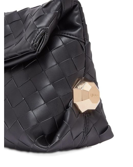 Liu Jo Black Medium Woven Riccy Bag