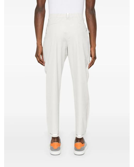 Sease White Tailored Tapered Trousers for men