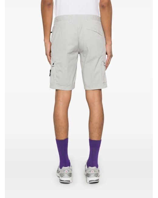 Stone Island Schmale Cargo-Shorts in White für Herren