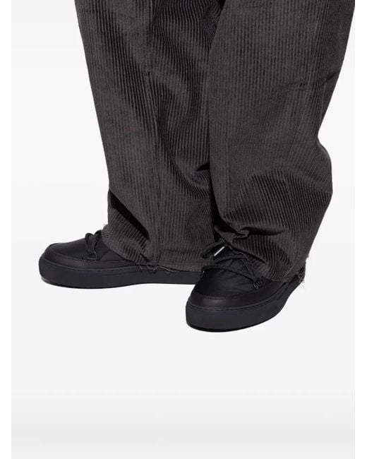 Inuikii Black Drawstring Lace-Up Boots for men