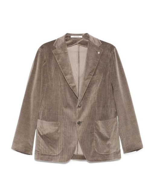 Tagliatore Ribfluwelen Blazer Met Enkele Rij Knopen in het Brown voor heren