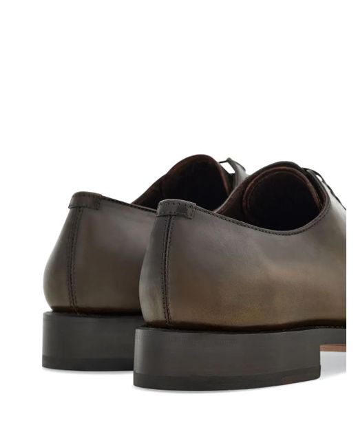Ferragamo Brown Tramezza Lace-Up Oxford Shoes for men