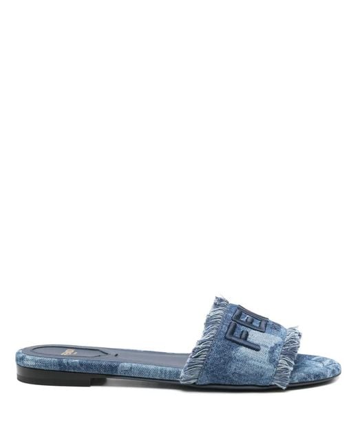 Fendi Blue Sunshine Slides