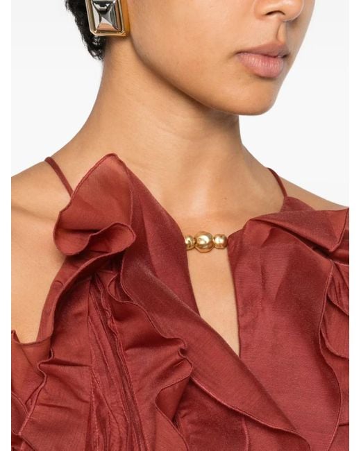 Robe Longue Cleo À Volants Superposés Aje. en coloris Red