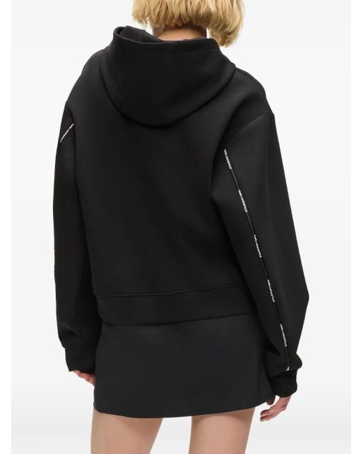 Karl Lagerfeld Black Hooded Long-Sleeves Sweater