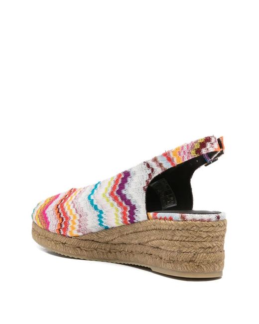 Missoni Pink Mules Mit Zickzackmuster