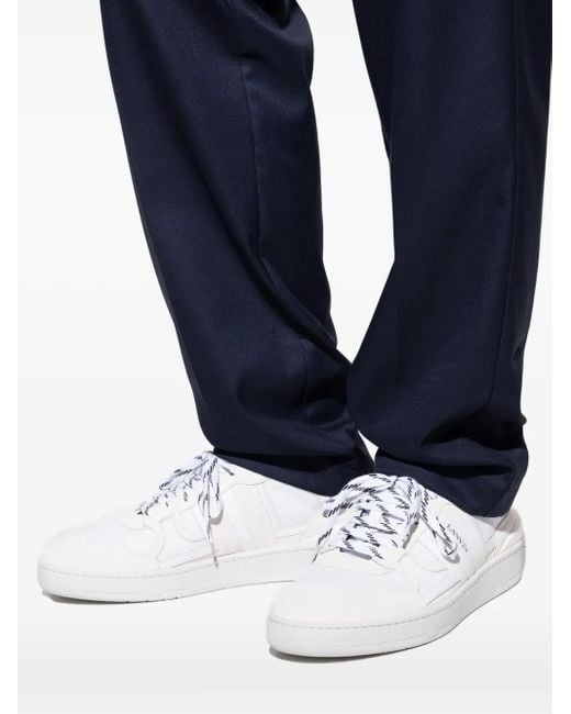 Lanvin White Clay Lace-Up Sneakers for men