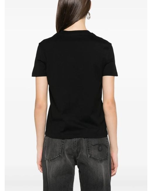 Versace Jeans Couture Black Logo-Print T-Shirt