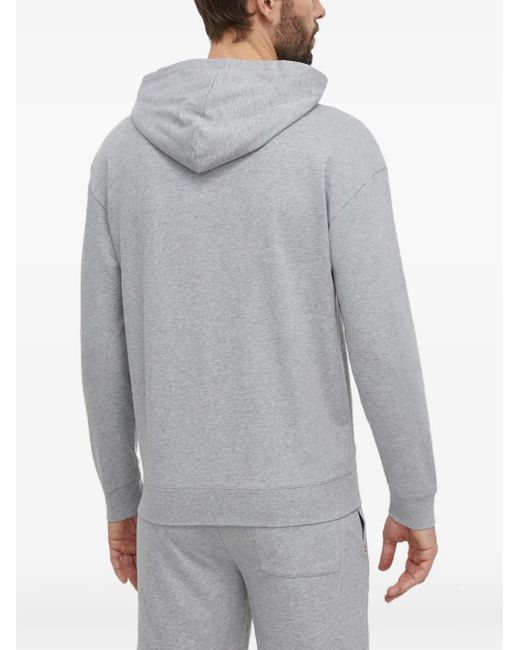 HUGO Gray Zip-Up Hoodie for men