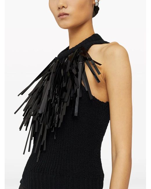 Jil Sander Black Stretch Cotton Top