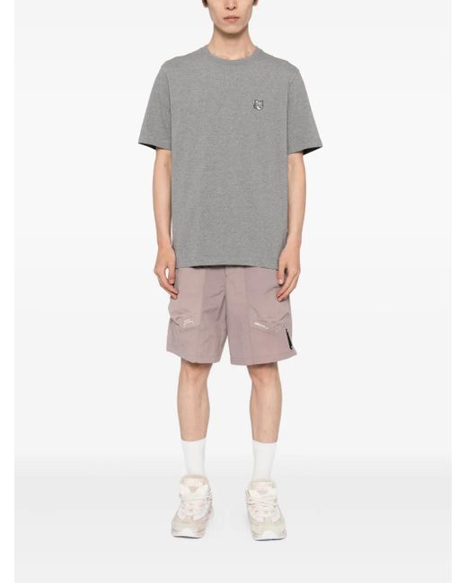 Maison Kitsuné Gray Bold Fox Head Patch T-Shirt for men