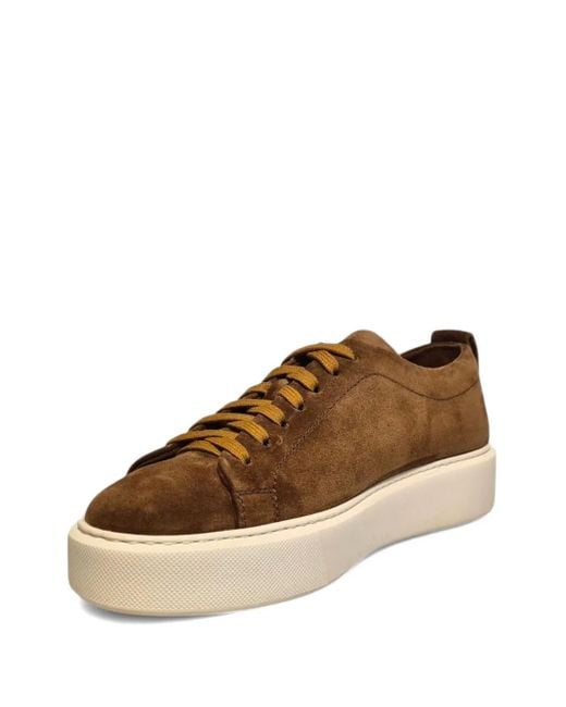 Henderson Brown Suede Platform Sneakers