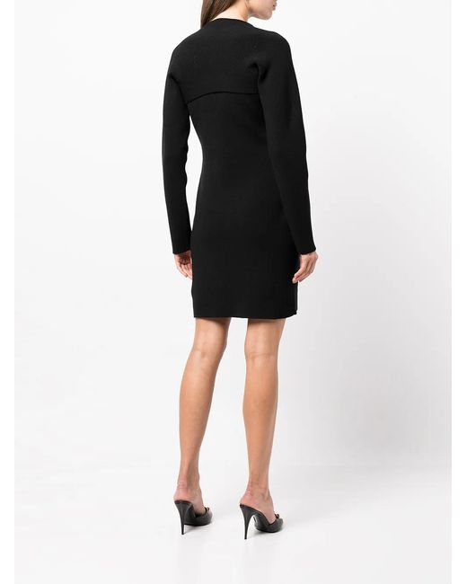 Tom Ford Black Long-Sleeve Minidress