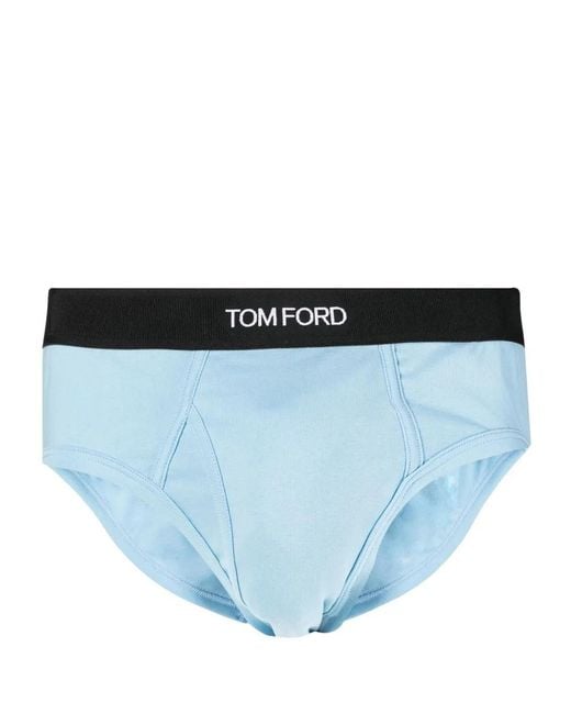 Tom Ford Blue Logo-Waist Boxer Briefs for men