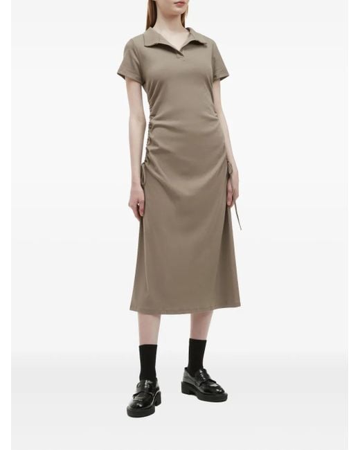 B+ AB Gray Drawstring Detailing Dress