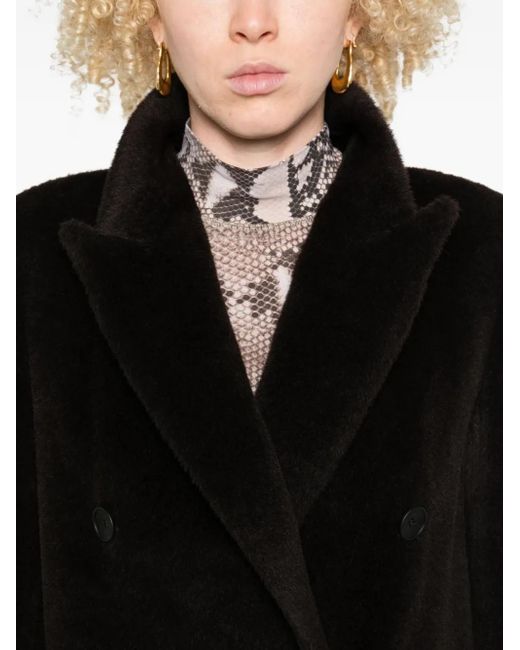 Tagliatore Black Belted Double-Breasted Coat