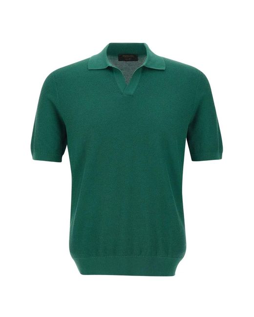 Gran Sasso Green V-Neck T-Shirt for men