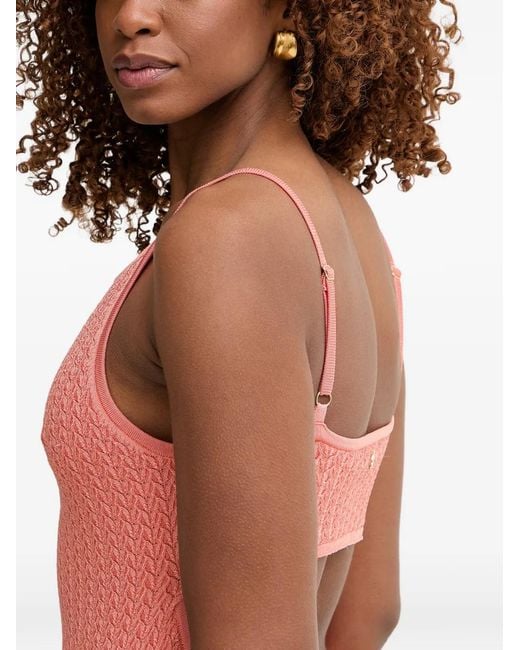 Guess Pink Textured Mini Dress