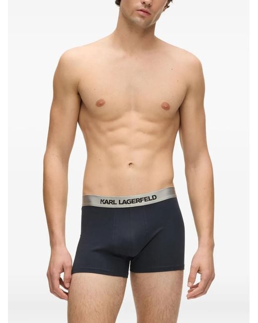 Karl Lagerfeld Black Logo Boxers (Set Of Three) for men