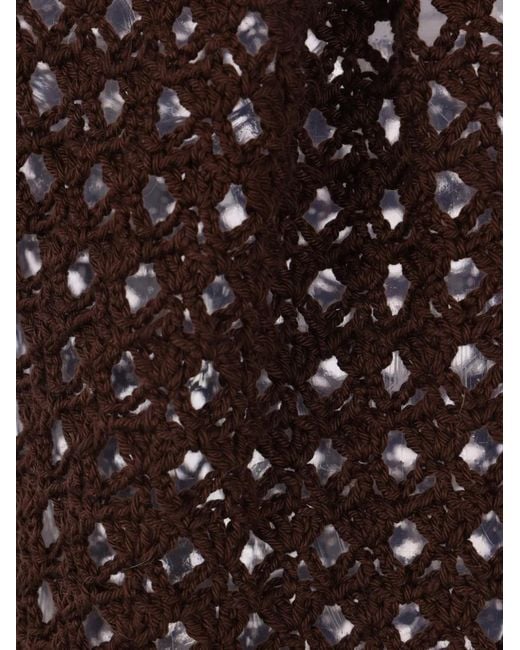 Niccolò Pasqualetti Purple Haut En Crochet Orné De Perles